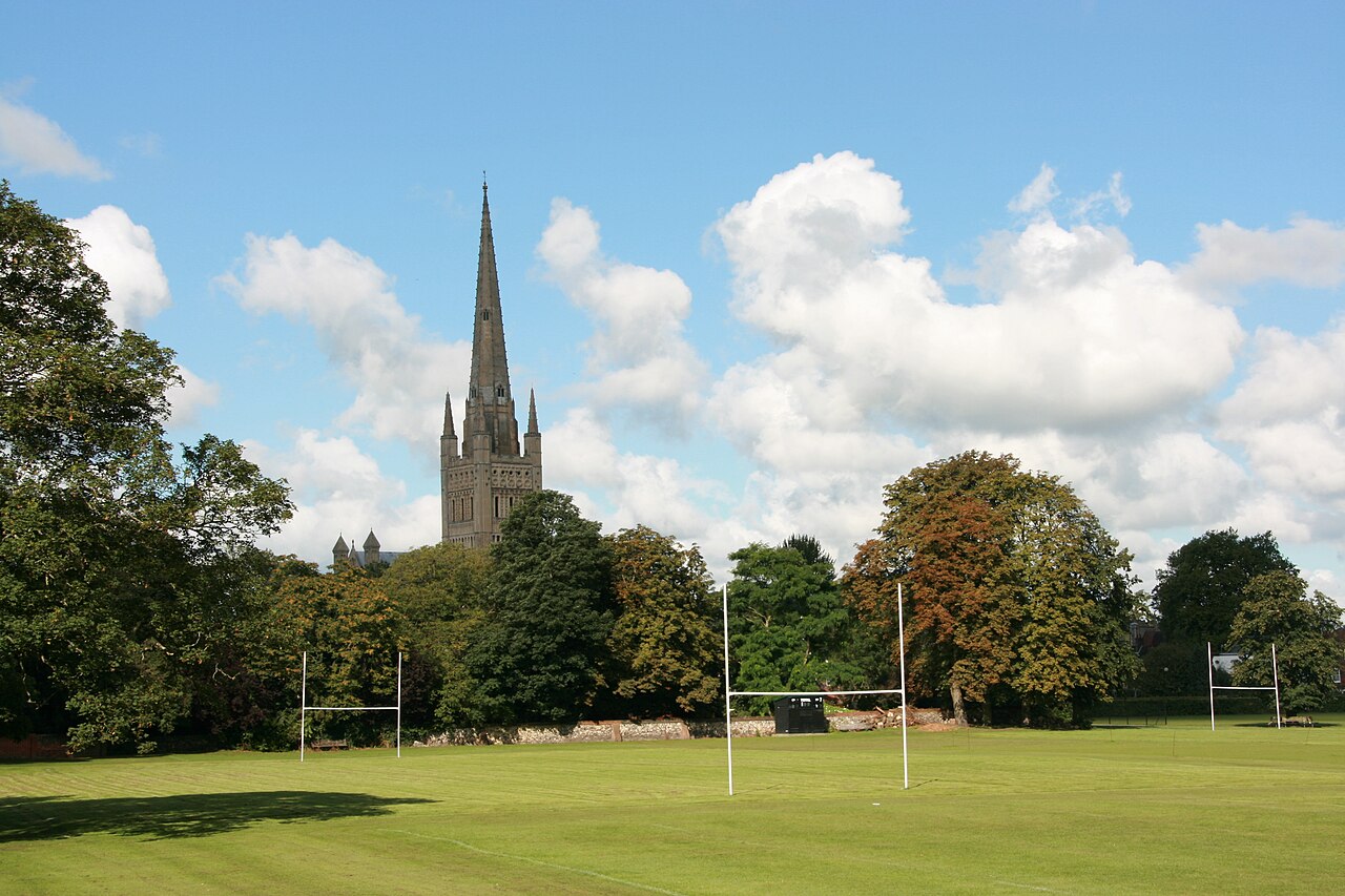 Norwich Cathedral seen from Lower Close