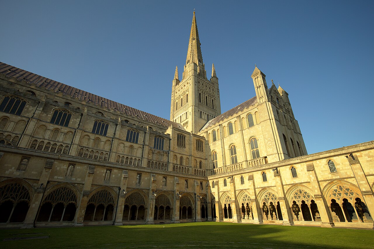 Norwich Cathedral in warm light